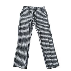 For Cynthia pants womens striped Linen blend drawstring size S